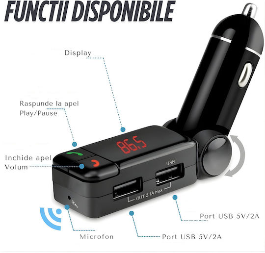 SGTT FM Transmitter Αυτοκινήτου με Bluetooth / USB