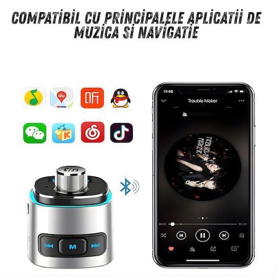 SGTT FM Transmitter Αυτοκινήτου με Bluetooth / MicroSD / USB