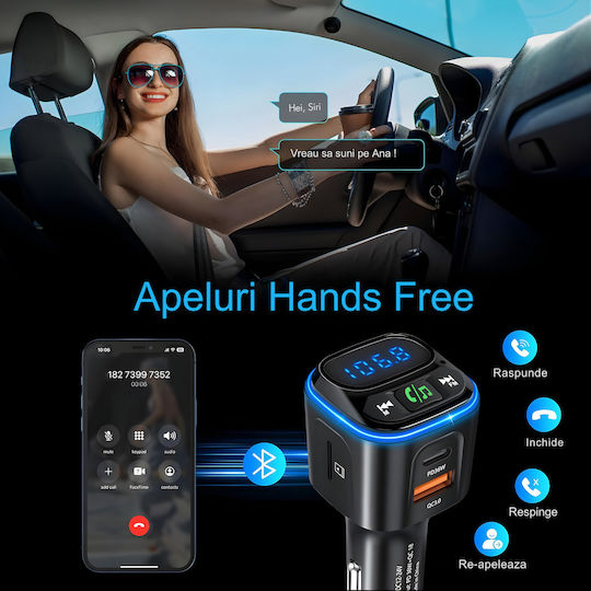 SGTT Car FM Transmitter with Bluetooth MicroSD USB
