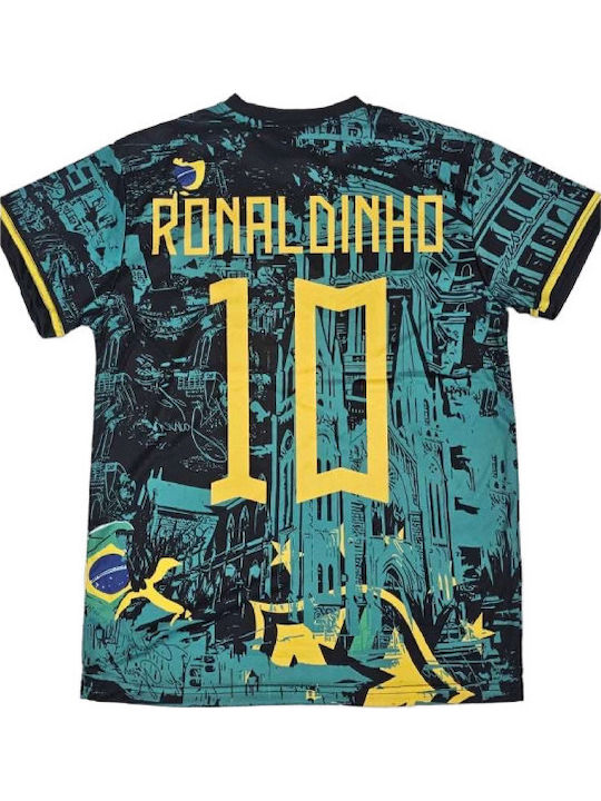 Ποδοσφαιρική Εμφάνιση Ronaldinho Εθνικής Βραζιλίας Special Rio Edition Πράσινη Balón De Oro Unisex Πράσινο Ab122