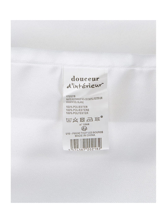 Douceur d'Intérieur Tablecloth Stain Resistant Essentiel Blanc 140x300cm