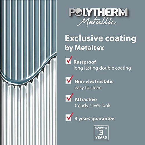 Metaltex Polytherm Reflex Wall Mounted Bathroom Shelf Metallic with 4 Shelves 25x11x53cm