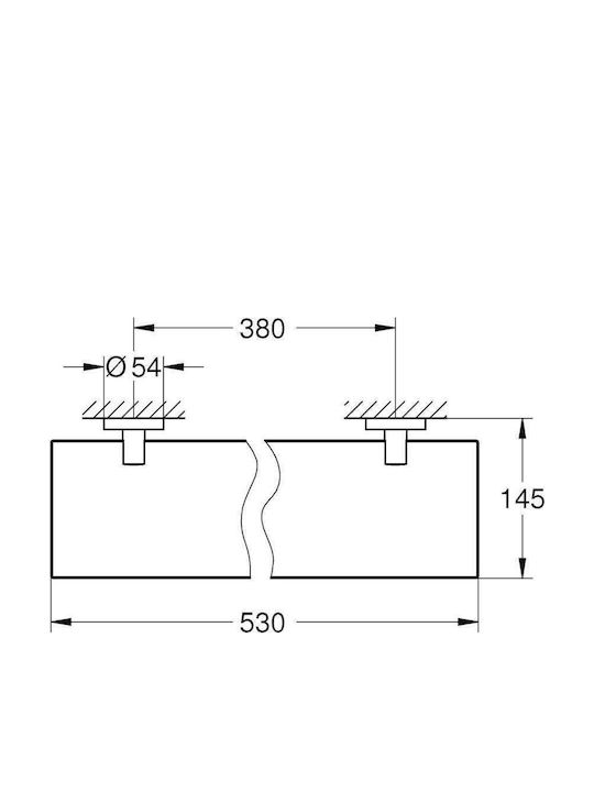 Grohe Essentials Стенен Рафт за баня Стъклен 53x14.5x5.4см Бяла
