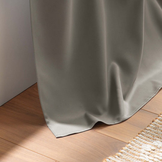 Blackout Curtain with Grommets L-c Occult Gray 135x240cm