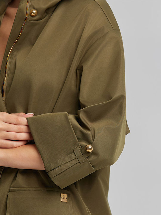 Women's Parka Jacket for Winter Khaki