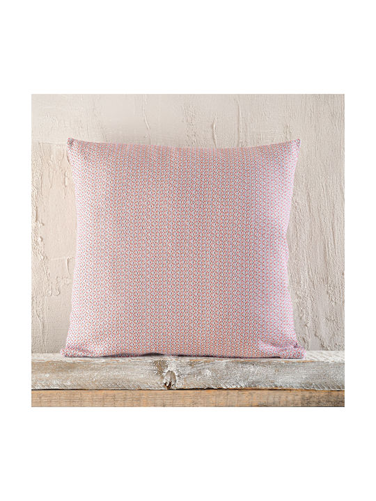 Rythmos Decorative Pillow Case Santorini Made of 100% Cotton Terracotta 40x40cm