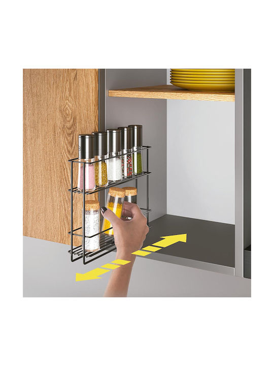 Metaltex Επιτραπέζια Βάση Lava Therm In&Out Μεταλλική 28x6x22εκ. Μαύρη