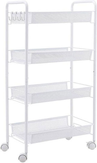 Sidirela Roco Metallic 4-Tier Trolley Black Sidirela Roco Metallic 4-Tier Trolley Black