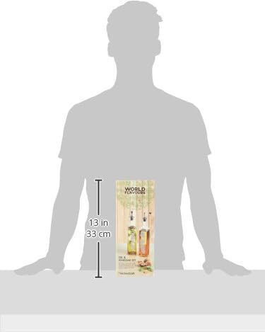 Kitchen Craft Öl- & Essigspender-Set Glas mit Ausgießer 500ml