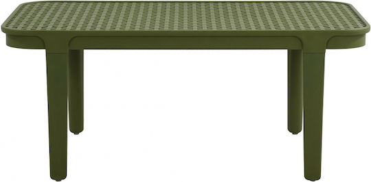 Rectangular Central Coffee Table Green M96xW55xH40cm