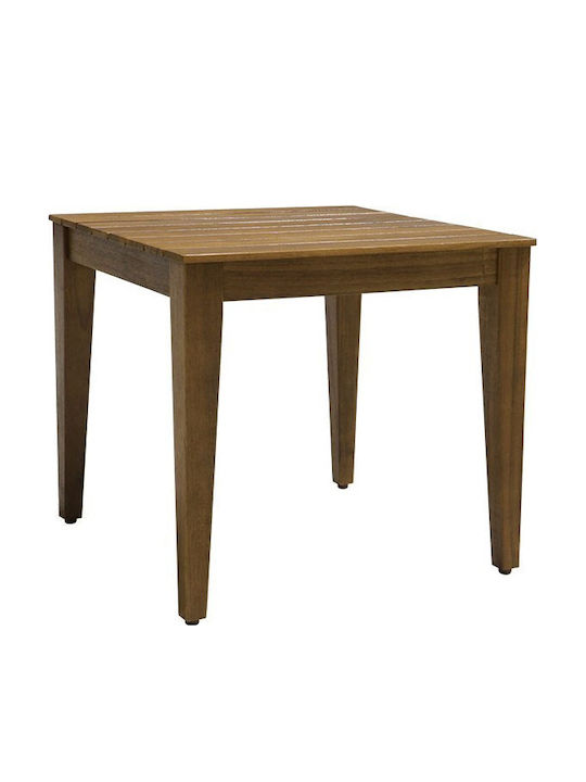 Sitting Room Table for Small Outdoor Spaces Made of Acacia Napole Natural Wood Shade 50x50x45cm