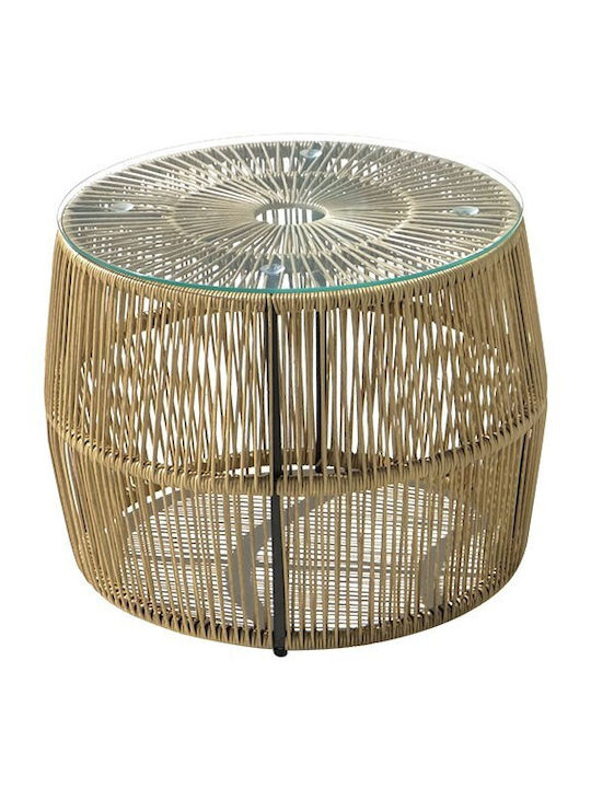 Tisch für kleine Außenbereiche Stabil Adela Natural Shade 47x47x38cm