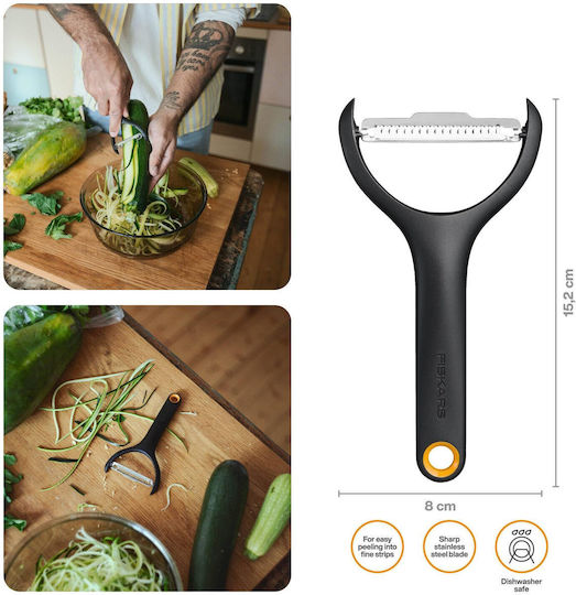 Fiskars Почистващ И Отварящ За Плодове И Зеленчуци С Джулиен Остриe От Неръждаема Стомана