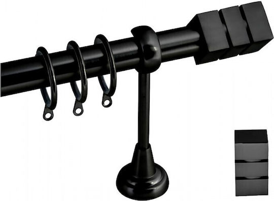 Import Hellas Металик Корниз No2 Φ25мм 300бр Черен шахмат