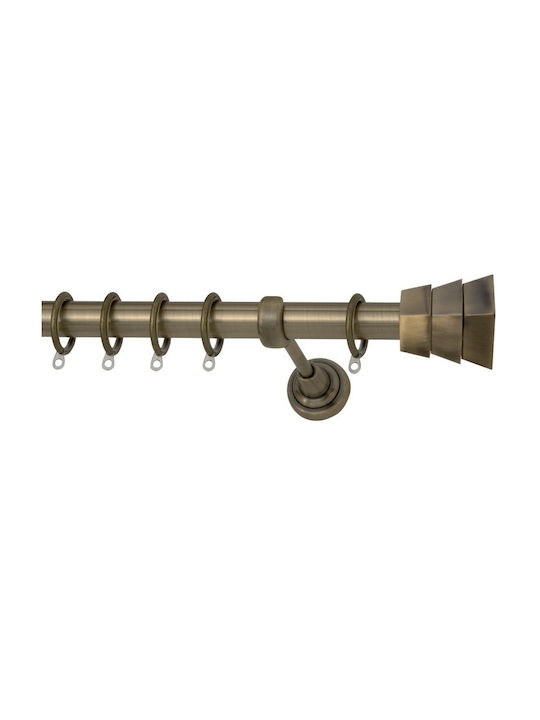 Import Hellas Extendable Metallic Curtain Pole No8 Single Diameter 25mm Length 140-250cm Oxide N8-7