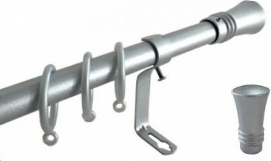 Metallic Extendable Curtain Poles Φ19 120-210cm B2 White Patina Gold