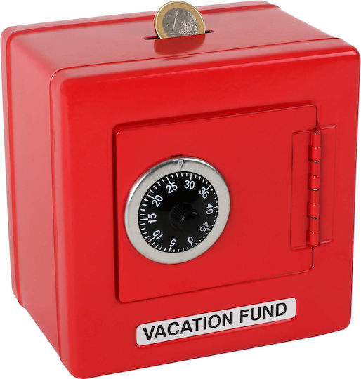 Goki G Money Box Metal Red 13.5x9.7x13.5cm