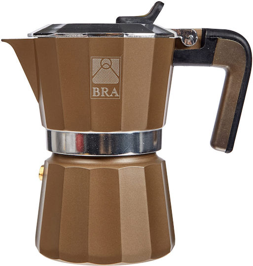 Bra Stovetop Espresso Pot 6 Cups Argintiu
