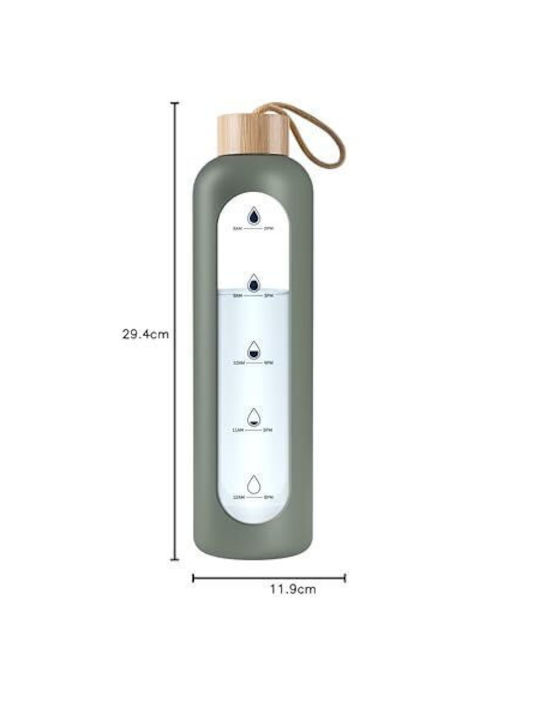 Wessper Bottle Water Glass with Screw Cap Blue 1000ml