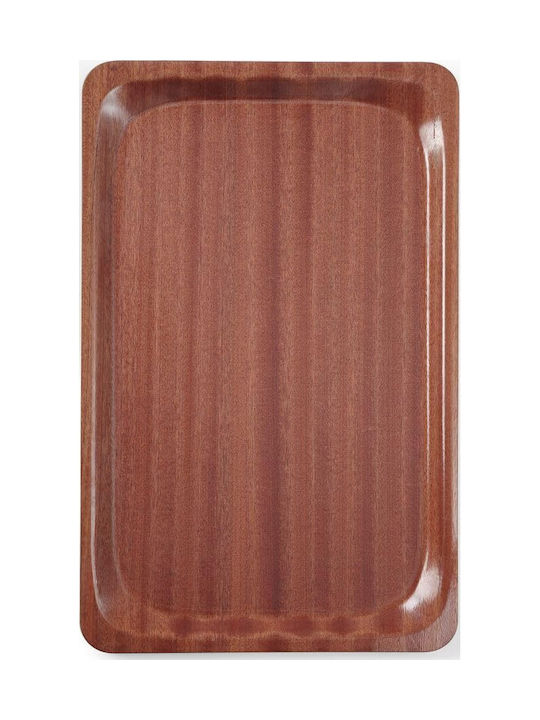 Hendi Holz Rechteckig Serviertablett Rutschfest mit Griffen in Braun Farbe 53x32.5cm 507216 1Stück