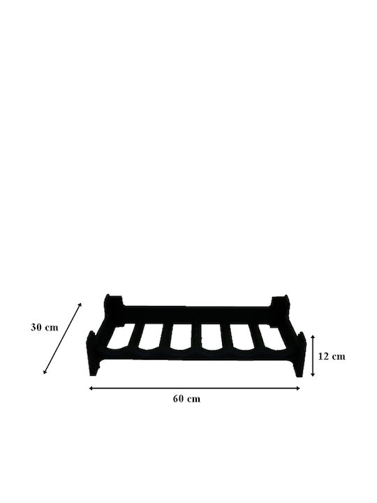 SGTT Suport Tabletop Din Plastic Pentru 6 Sticle Maro 60x30x12cm