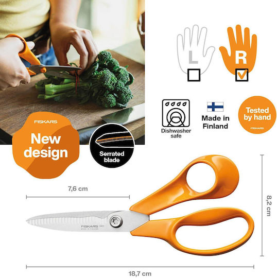 Fiskars Classic Foarfecă de bucătărie Portocaliu Fiskars Classic Foarfecă de bucătărie Portocaliu