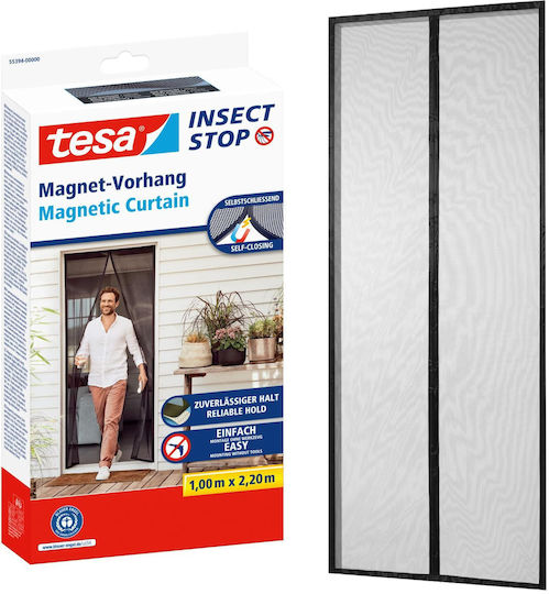 Tesa Σίτα Πόρτας με Σκρατς με Μαγνητικό Κούμπωμα Γκρι 220x100cm