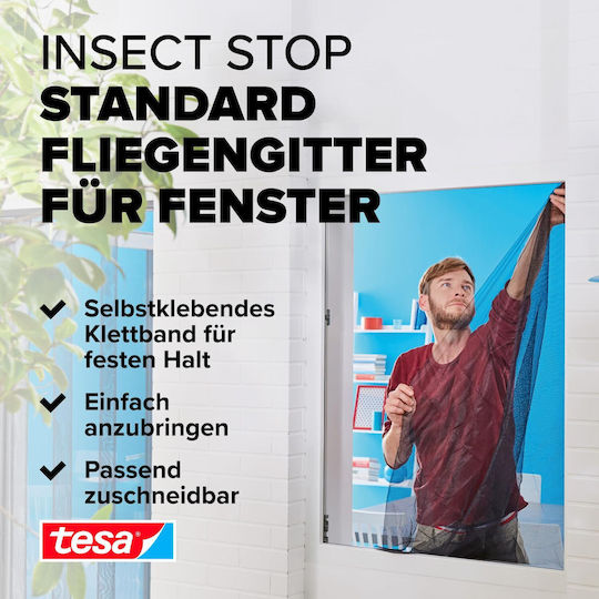 Tesa Black Window Mosquito Net Standard 1.1 X 1.3m