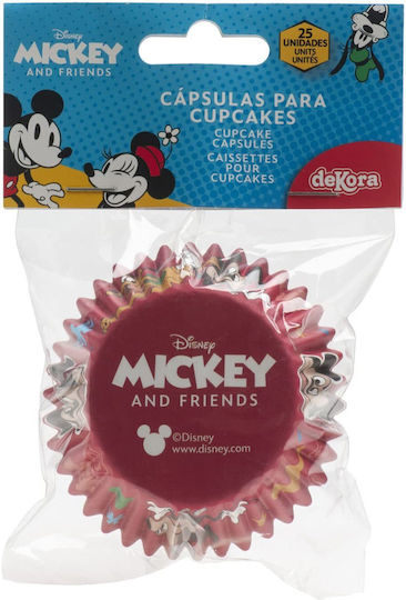 Dekora Suport din hârtie pentru Cupcake 339263-red 25pcs