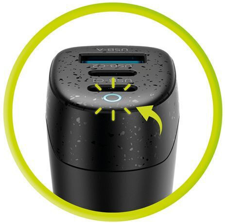 Mobile Origin Φορτιστής Αυτοκινήτου 100W Γρήγορης Φόρτισης με Θύρες: 1xUSB 2xType-C Μαύρο Χρώμα