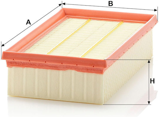 Mann Filter Φίλτρο Αέρα Αυτοκινήτου για Nissan Cube / Juke / Micra / NV200 / Note / Tiida Renault Clio / Grand Modus