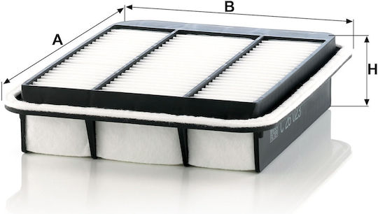 Mann-filter Filtru De Aer Mitsubishi Mare 2.0d 09.05-03.10 Înălțime 52mm Lățime 259mm Lungime 210mm