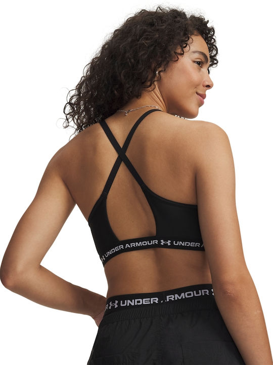 Crossback Low Women's Athletic Sports Bra Ultimate Black/White with Light Padding