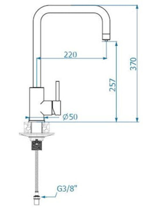 Alveus Dual Kitchen Faucet Counter White