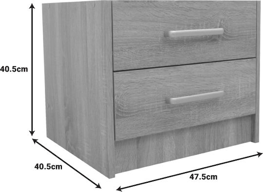 Bedroom Set Olympus Sonoma with Mattress 120x200cm 3 Pieces