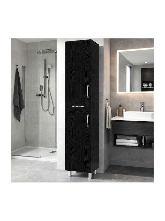 Selina Kitchen Tall Cupboard Sencron Black 35x31x179cm