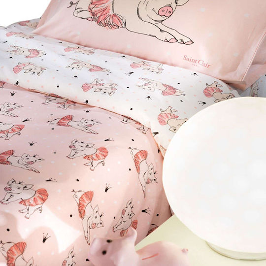Saint Clair Sheet Set Single Cotton Piggy 160cm