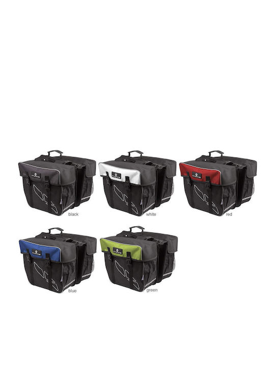 M-Wave Amsterdam Double Bicycle Rack Bag Black 122805