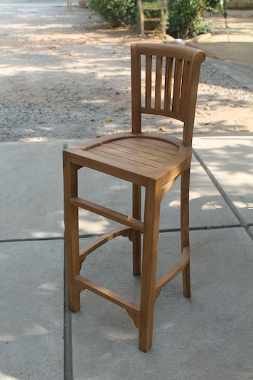 Ξύλινο Σκαμπό Μπαρ Teak 36x40x106cm Ξύλινο Σκαμπό Μπαρ Teak 36x40x106cm