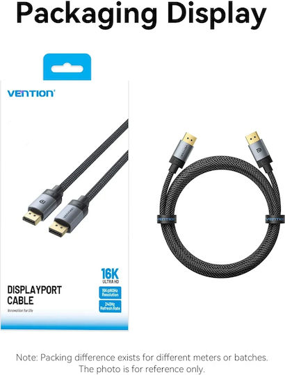 Vention Cable Display Port V2.1 Dp M M Black 16k@60hz 1m Hgbhf