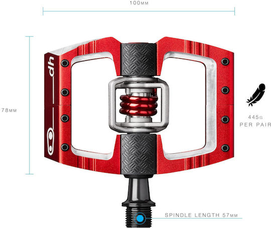 Crank Brothers Pedale de bicicletă Clipless Roșii