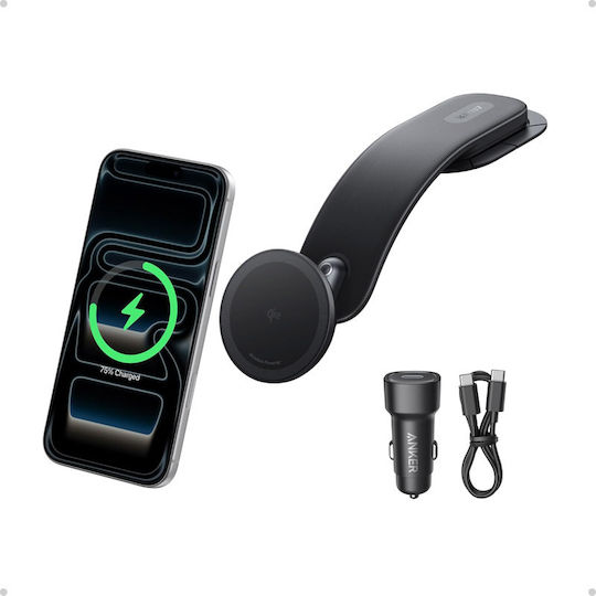 Nano Magnetic Car Mount Wireless Charging Detachable 15w 360° Black