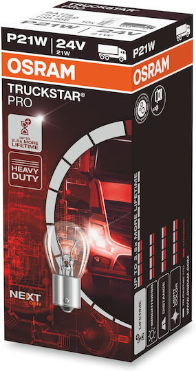 Osram Lamps Truck Truckstar Pro P21W-BA15S-1156 24V 21W