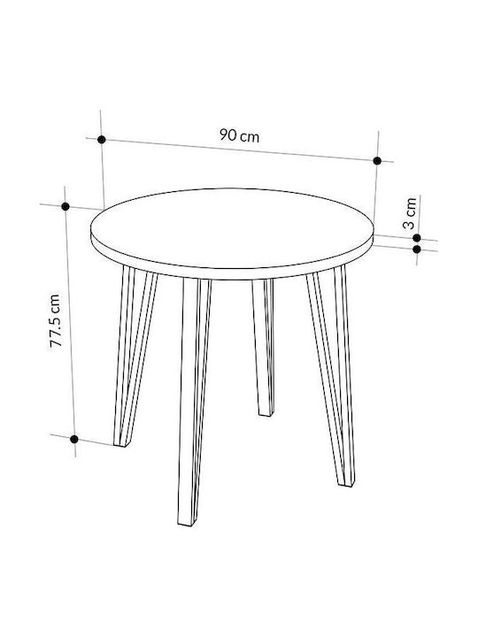 Trapezarie cu 4 Scaune 90x90 cm