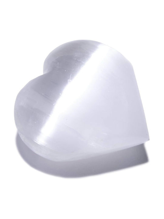 Semi-Precious Stone Selenite Heart Stone Selenite Heart Shape 6cm