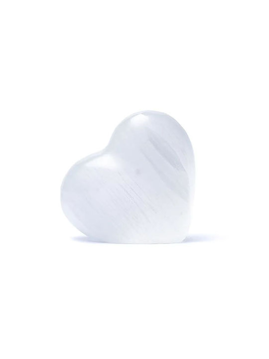 Semi-Precious Stone Selenite Heart Stone Selenite Heart Shape 6cm