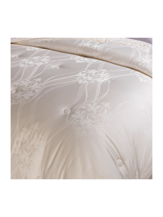 Steppdecke Übergröße 220×240cm Baumwolle & Lyocell Jacquard Hypoallergenes Synthetisches Ausfüllen