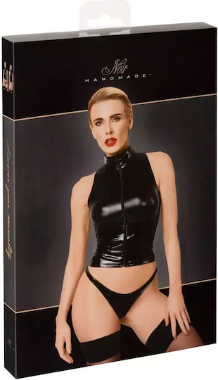 Noir Handmade Wetlook Блуза Черна