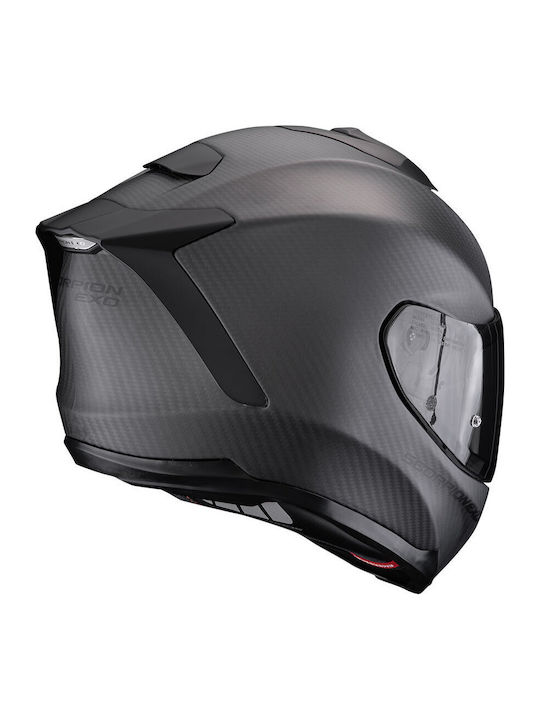 Scorpion Exo 1500 Air Carbon Negru Mat Casca Moto Față întreagă ECE 22.06 cu Pinlock (Membrană Antiaburire) și Sunvisor