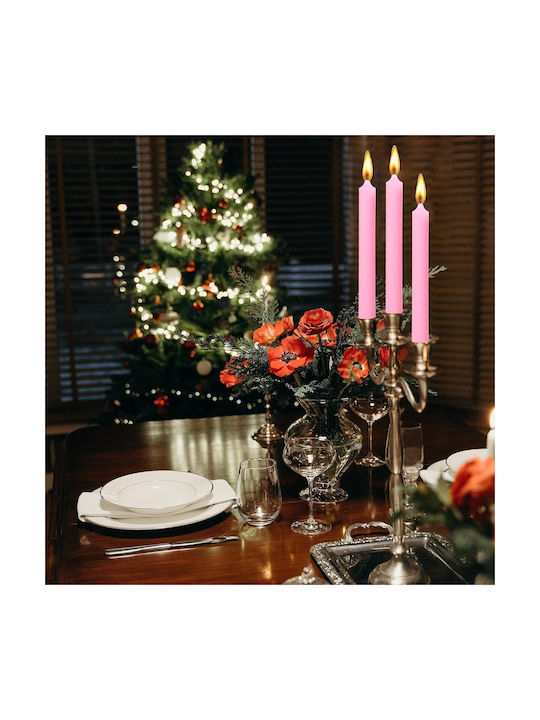 Alista Home Lumânare Decorativă Conic Roz 80gr 4 Bucăți